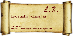 Laczuska Kisanna névjegykártya